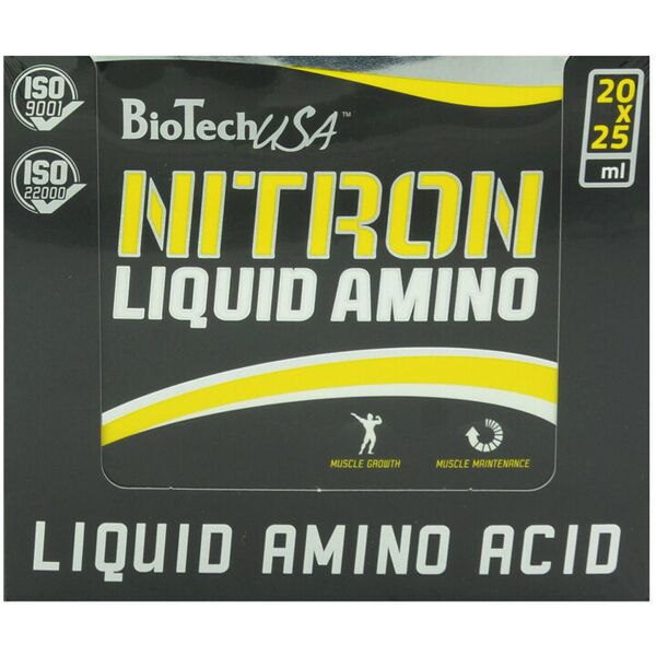 biotech usa nitron liquid amino 20 ampolle da 25ml limone