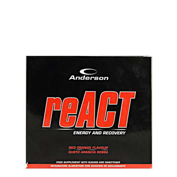 anderson research react energy and recovery 20 buste da 25 grammi arancia rossa