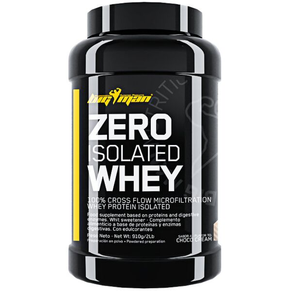 big man zero isolated whey 910 grammi crema al cioccolato