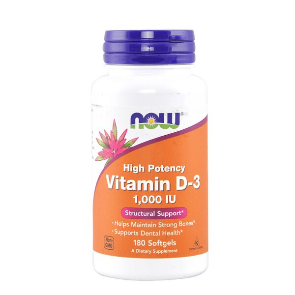 now foods high potency vitamin d3 1000 iu 180 perle