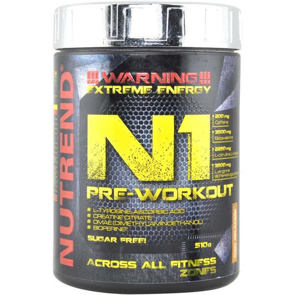 nutrend n1 pre-workout 510 grammi arancia rossa