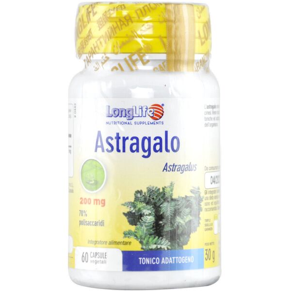 long life astragalo 200mg 60 capsule vegetali