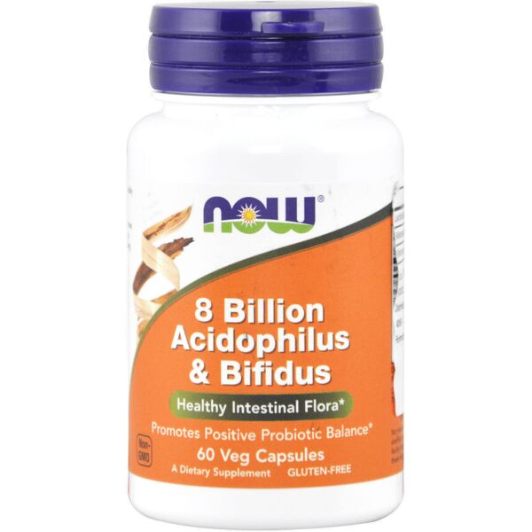 now foods 8 billion acidophilus & bifidus 60 capsule vegetali