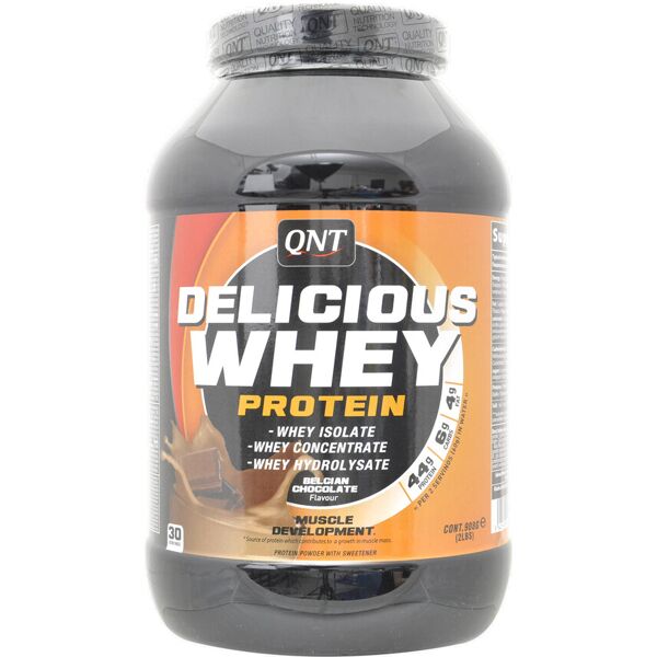 qnt delicious whey protein 908 grammi cioccolato belga