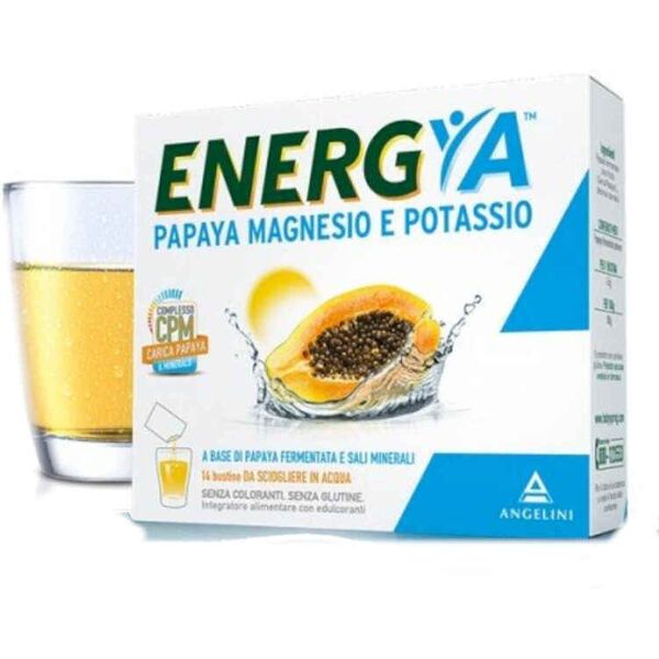 angelini energya papaya magnesio e potassio 14 bustine