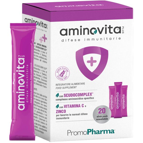 promopharma aminovita plus - difese immunitarie 20 stick da 2,5 grammi