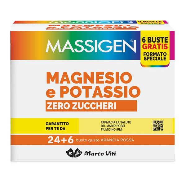 massigen magnesio e potassio zero zuccheri 24 + 6 bustine da 4 grammi