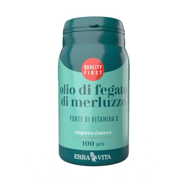 erba vita perle - olio di fegato di merluzzo 100 perle