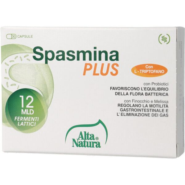 alta natura spasmina plus - fermenti lattici 30 opercoli da 500mg