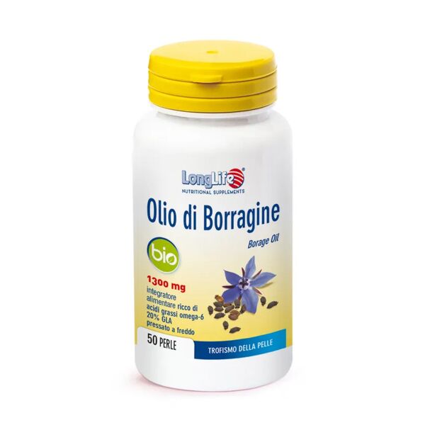 long life olio di borragine 1300mg 50 perle