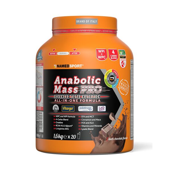 named sport anabolic mass pro 1600 grammi cioccolato fondente