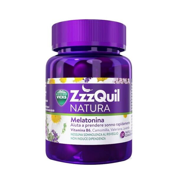 vicks zzzquil natura 30 pastiglie gommose frutti di bosco