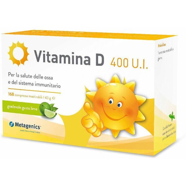 metagenics vitamina d kids 400 u.i. 168 compresse masticabili lime