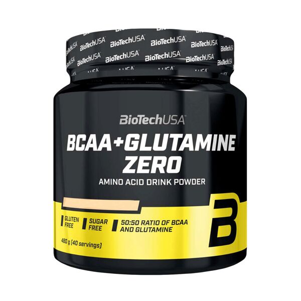 biotech usa bcaa + glutamine zero 480 grammi limone