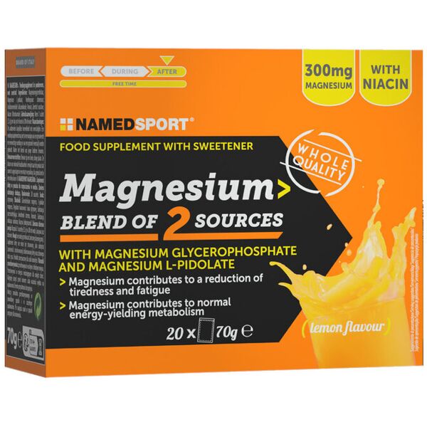 named sport magnesium blend of 2 sources 20 bustine da 70 grammi limone