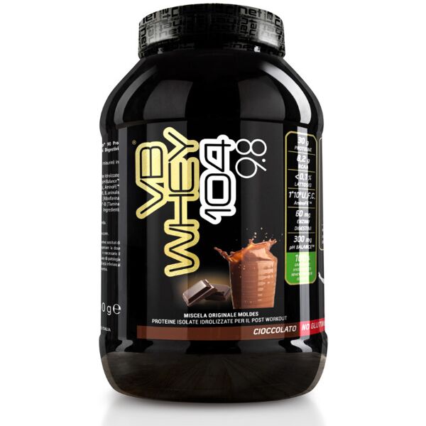 net integratori vb whey 104 9.8 900 g cioccolato e burro di arachidi