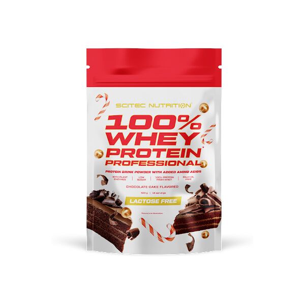 scitec nutrition 100% whey protein professional 500 g torta al cioccolato