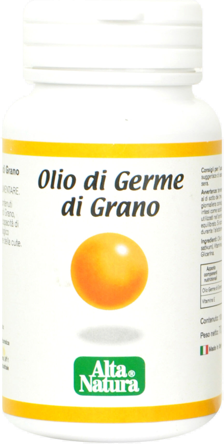 alta natura olio di germe di grano in perle 100 perle da 700mg