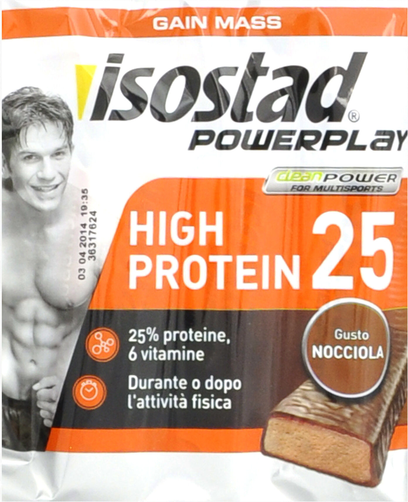 isostad high protein 25 3 barrette da 35 grammi nocciola