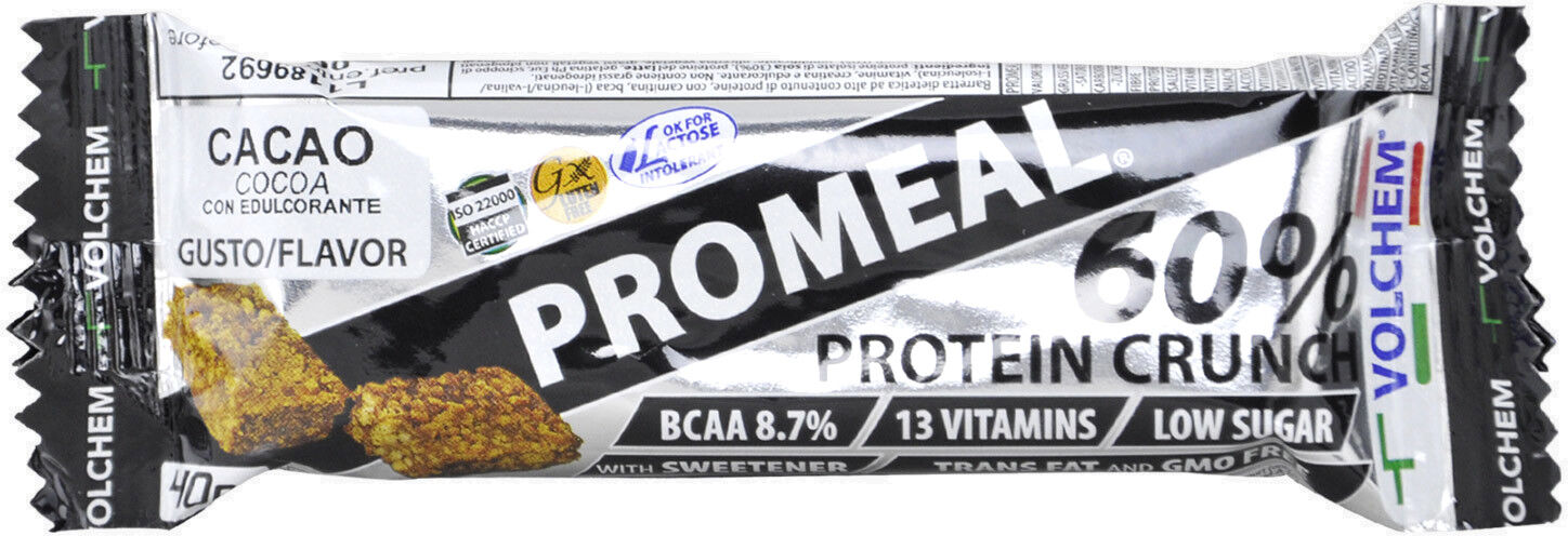 volchem promeal protein crunch 60% 1 barretta da 40 grammi vaniglia