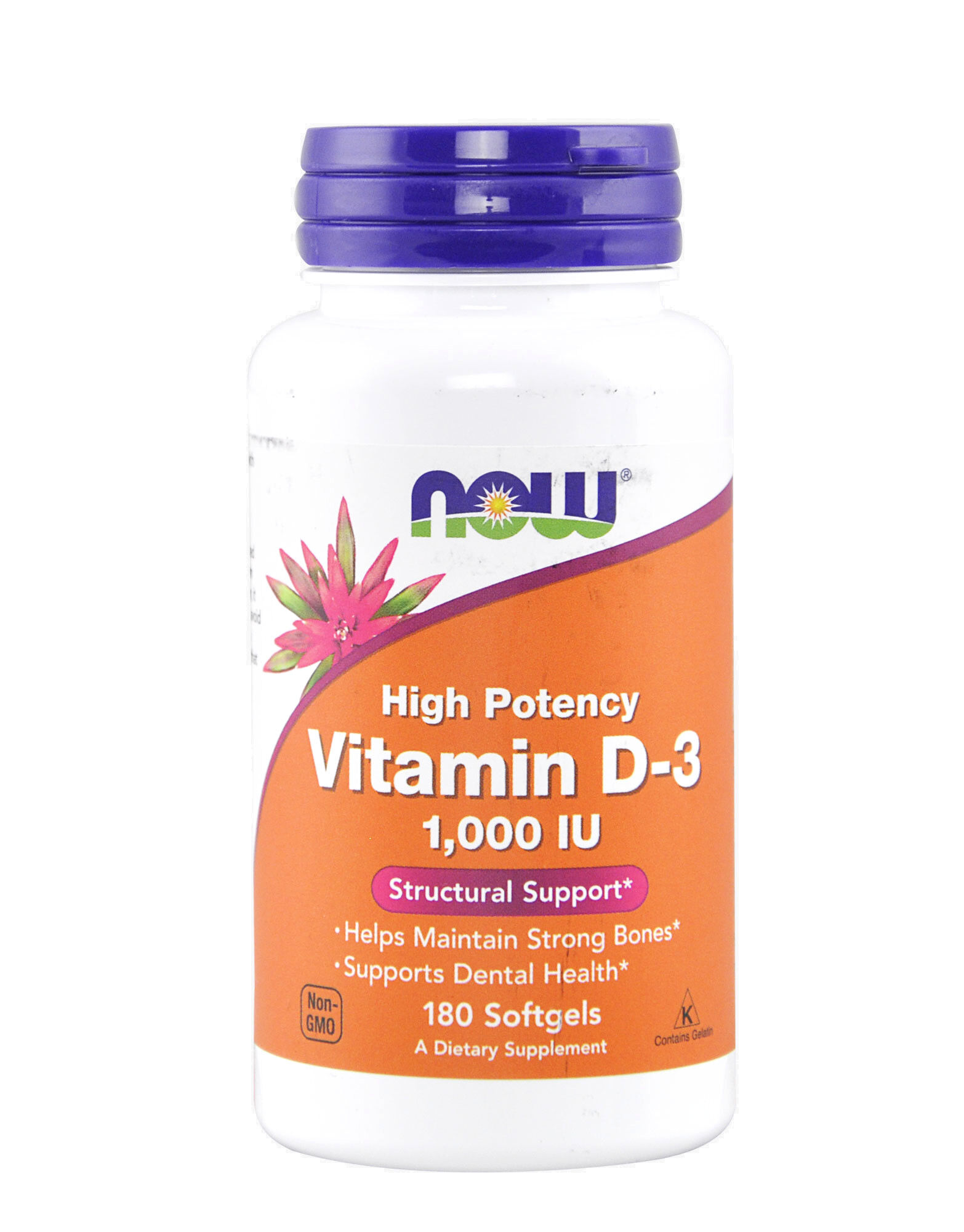 now foods high potency vitamin d3 1000 iu 180 perle