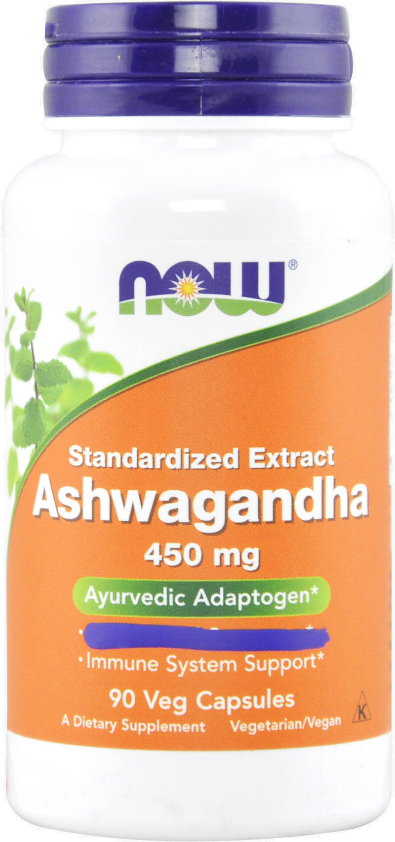 now foods ashwagandha standardized extract 450mg 90 capsule vegetali