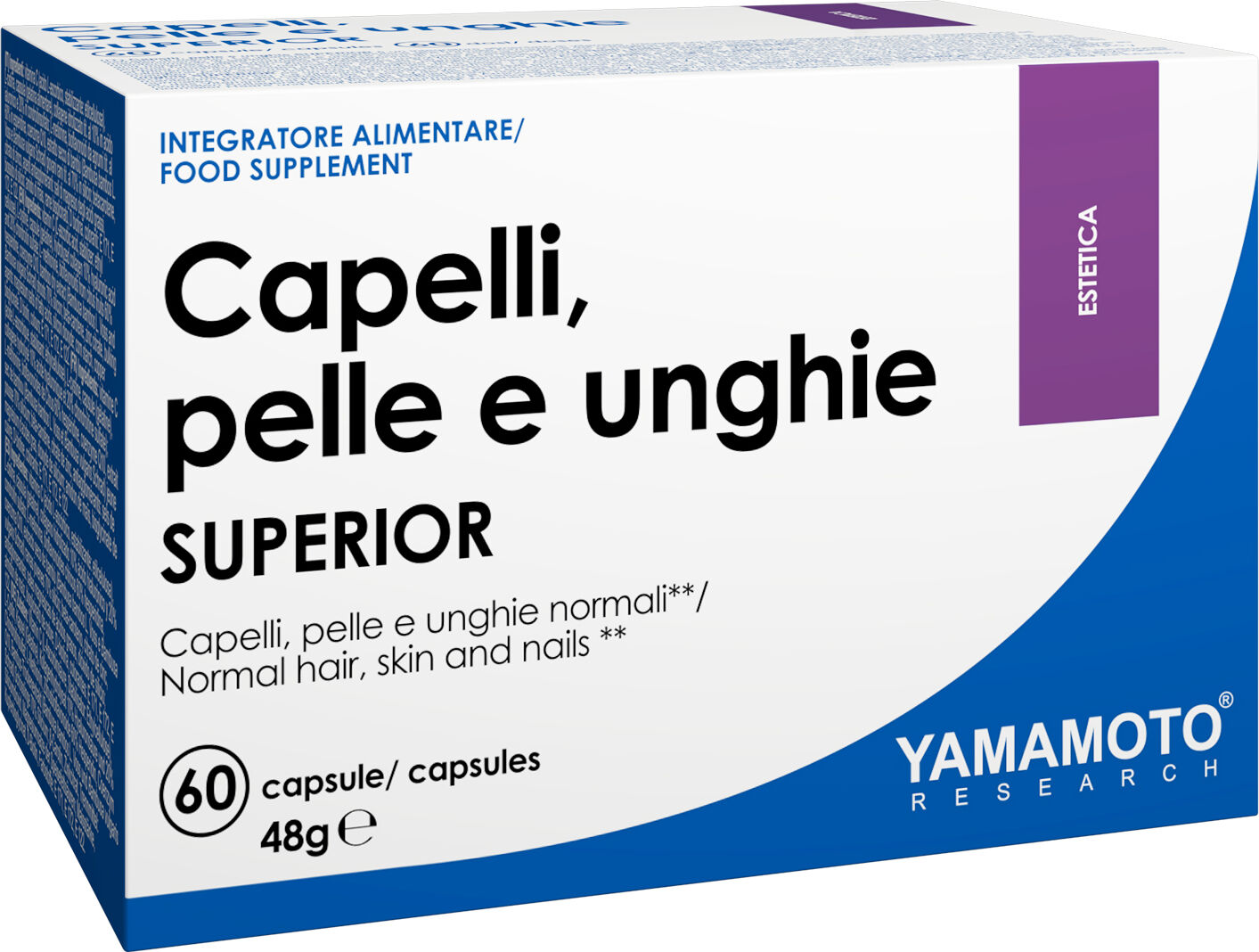 yamamoto research capelli, pelle e unghie superior 60 capsule