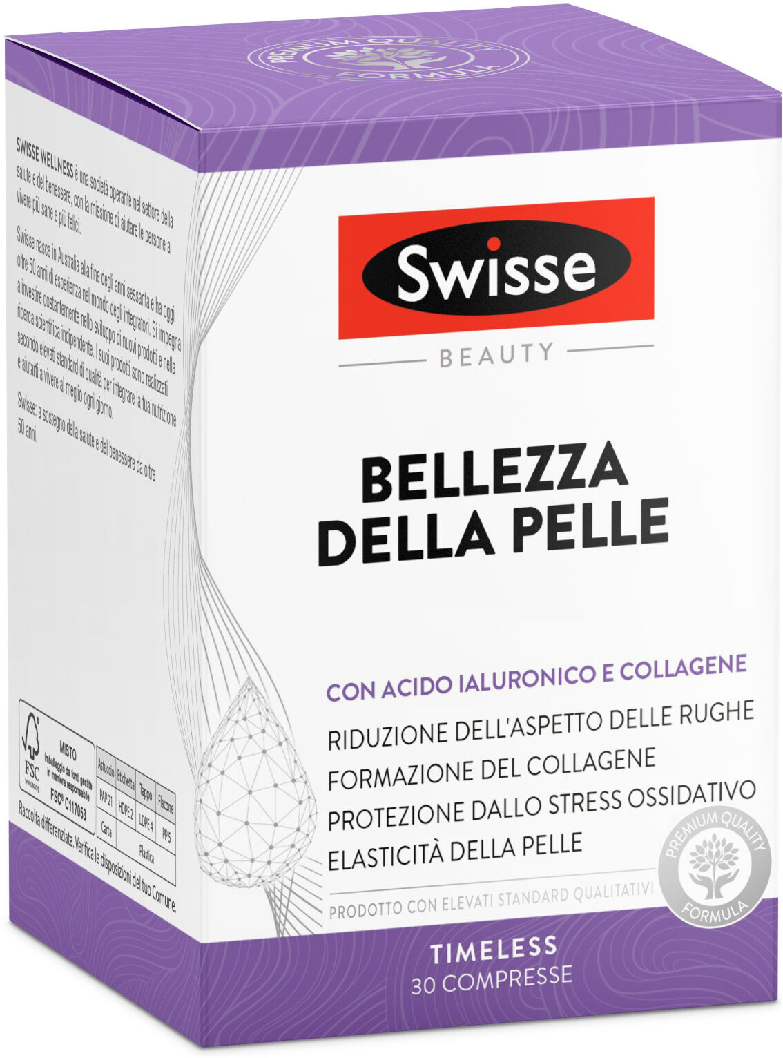 swisse bellezza della pelle 30 compresse