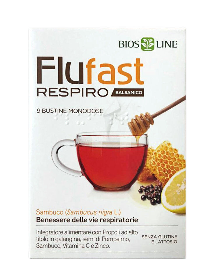 bios line flufast - respiro 9 bustine da 2 grammi balsamico