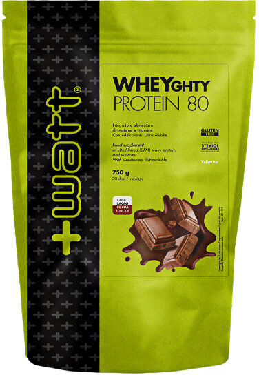 +watt wheyghty protein 80 750 grammi nocciola