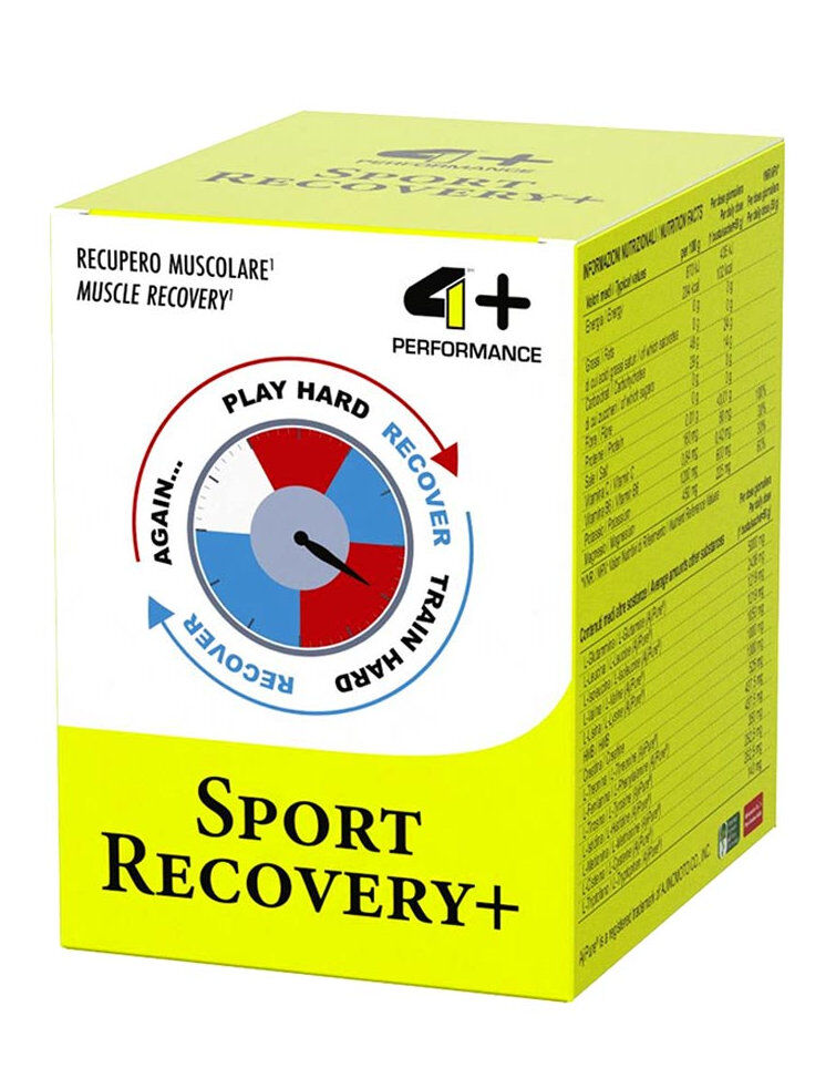 4+ nutrition sport recovery 10 bustine da 50 grammi arancia