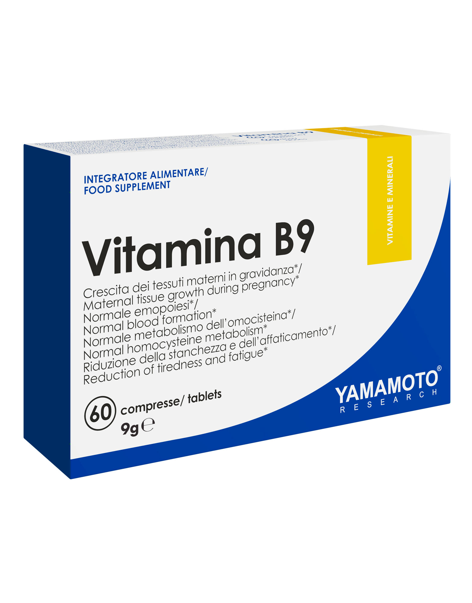 yamamoto research vitamina b9 acido folico 400mcg 60 compresse