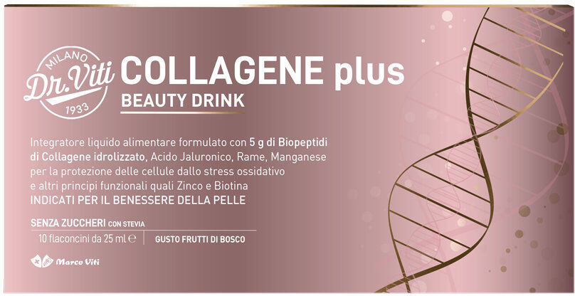 marco viti dr. viti - collagene plus 10 flaconcini da 25 ml frutti di bosco