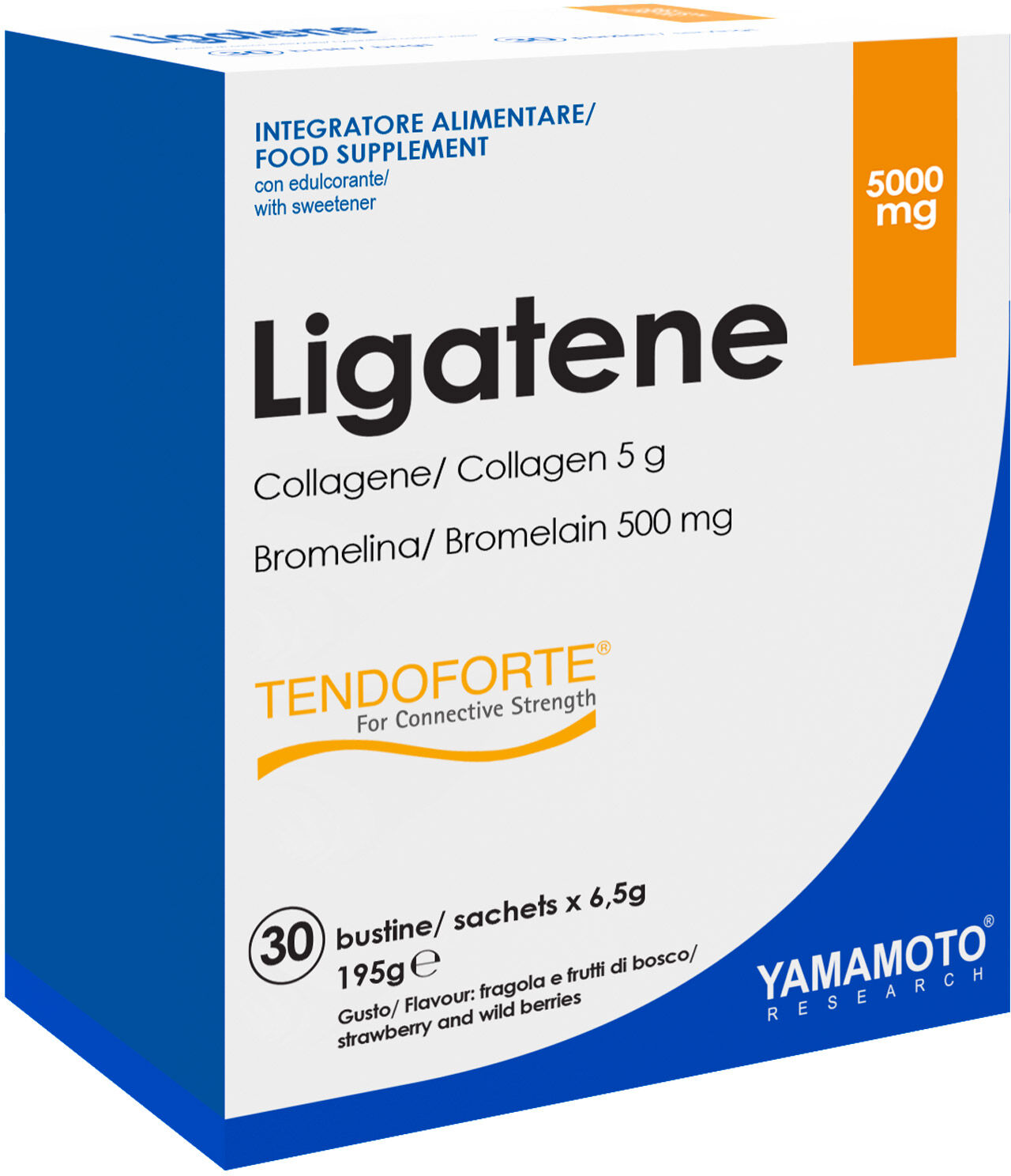 yamamoto research ligatene tendoforte® 30 bustine da 6,5 grammi fragola e frutti di bosco