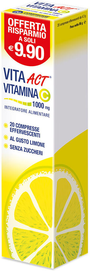 linea act vita act vitamina c 20 compresse effervescenti limone