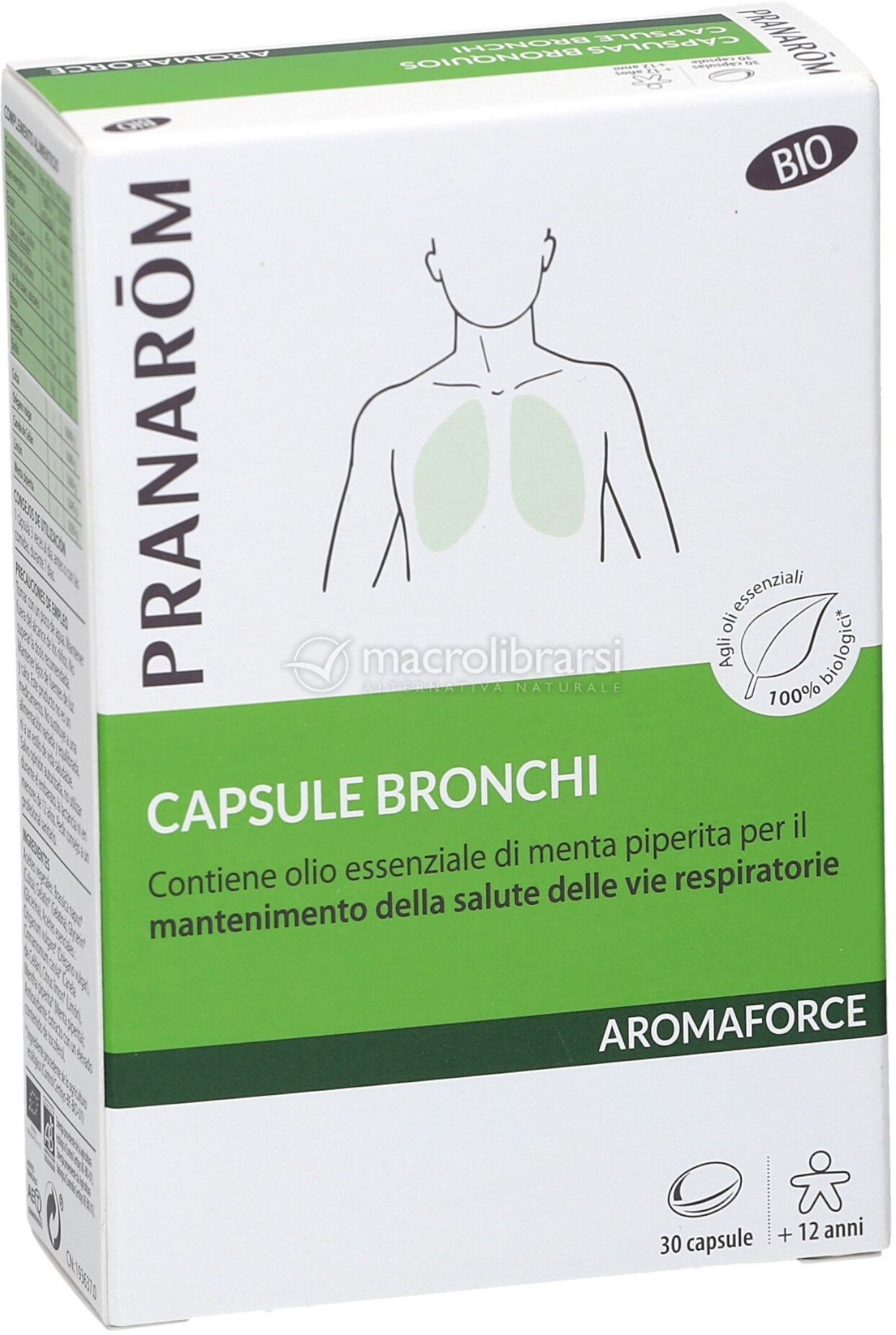 pranarom aromaforce - capsule bronchi 30 capsule