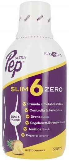 bios line ultrapep - slim 6 zero 500 ml ananas