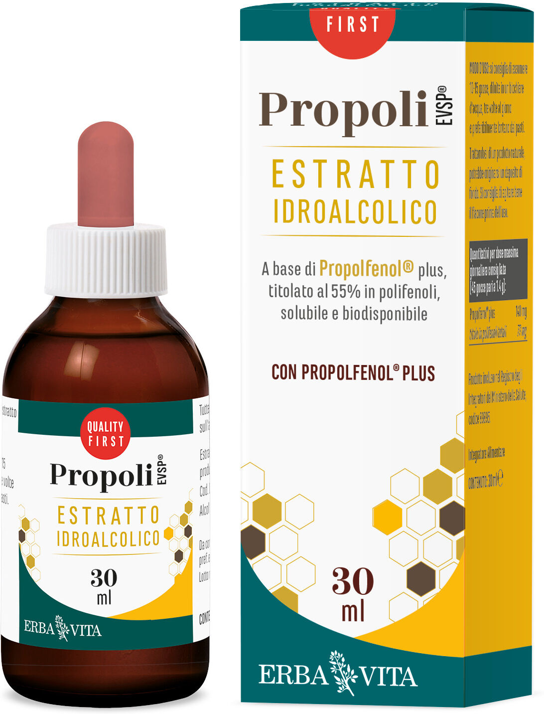 erba vita propoli evsp - estratto idroalcolico 30ml