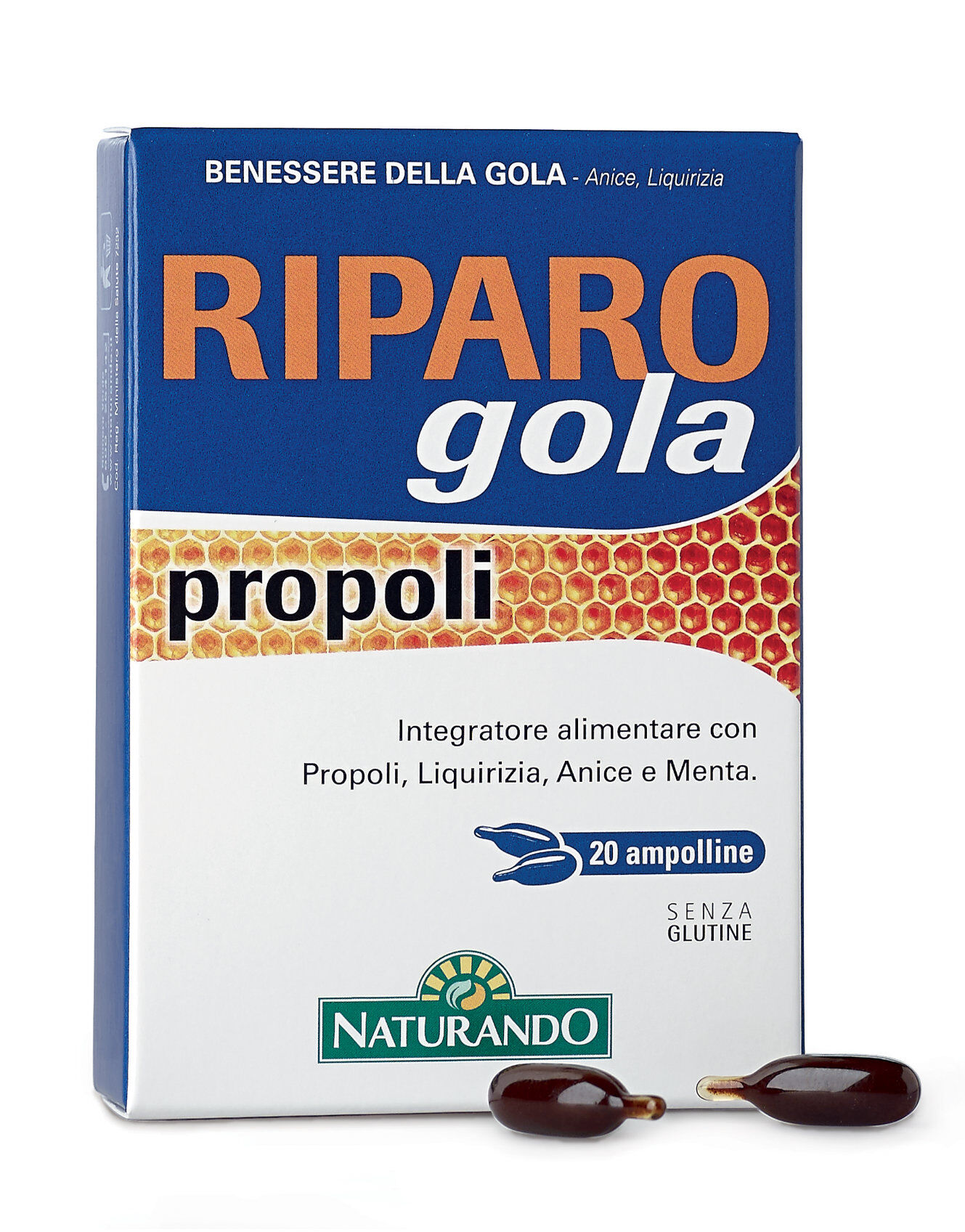 naturando riparo - gola propoli 20 ampolline gelatinose