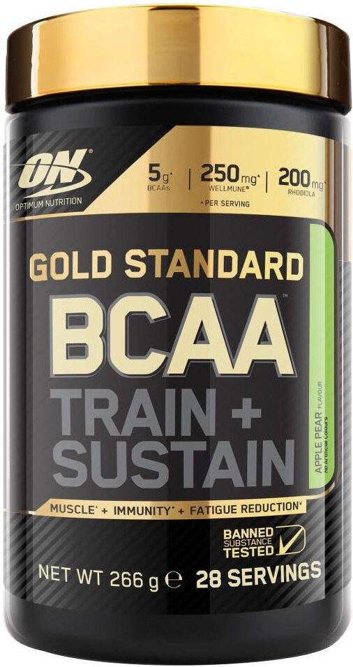 optimum nutrition bcaa train+sustain 266 grammi lampone melograno