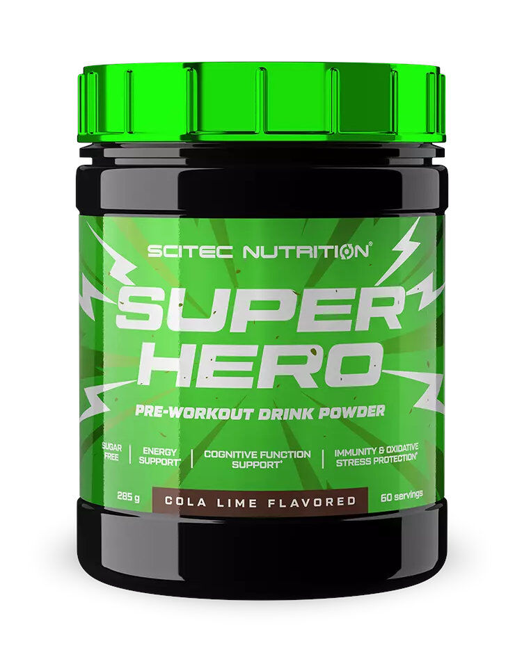 scitec nutrition pro line - superhero pre-workout 285 grammi cola e lime