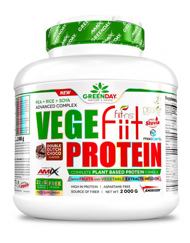 amix green day - vegefiit protein 2000 grammi arachidi cioccolato caramello