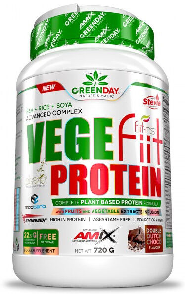 amix green day - vegefiit protein 720 grammi arachidi cioccolato caramello