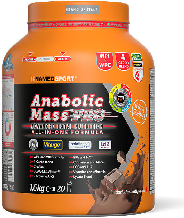 named sport anabolic mass pro 1600 grammi cioccolato fondente