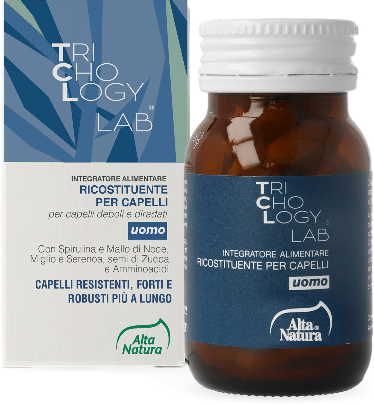 alta natura trichology lab integratore alimentare - uomo 50 compresse da 850mg