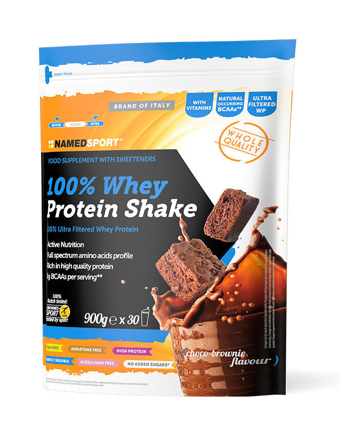 named sport 100% whey protein shake 900 grammi choco brownie