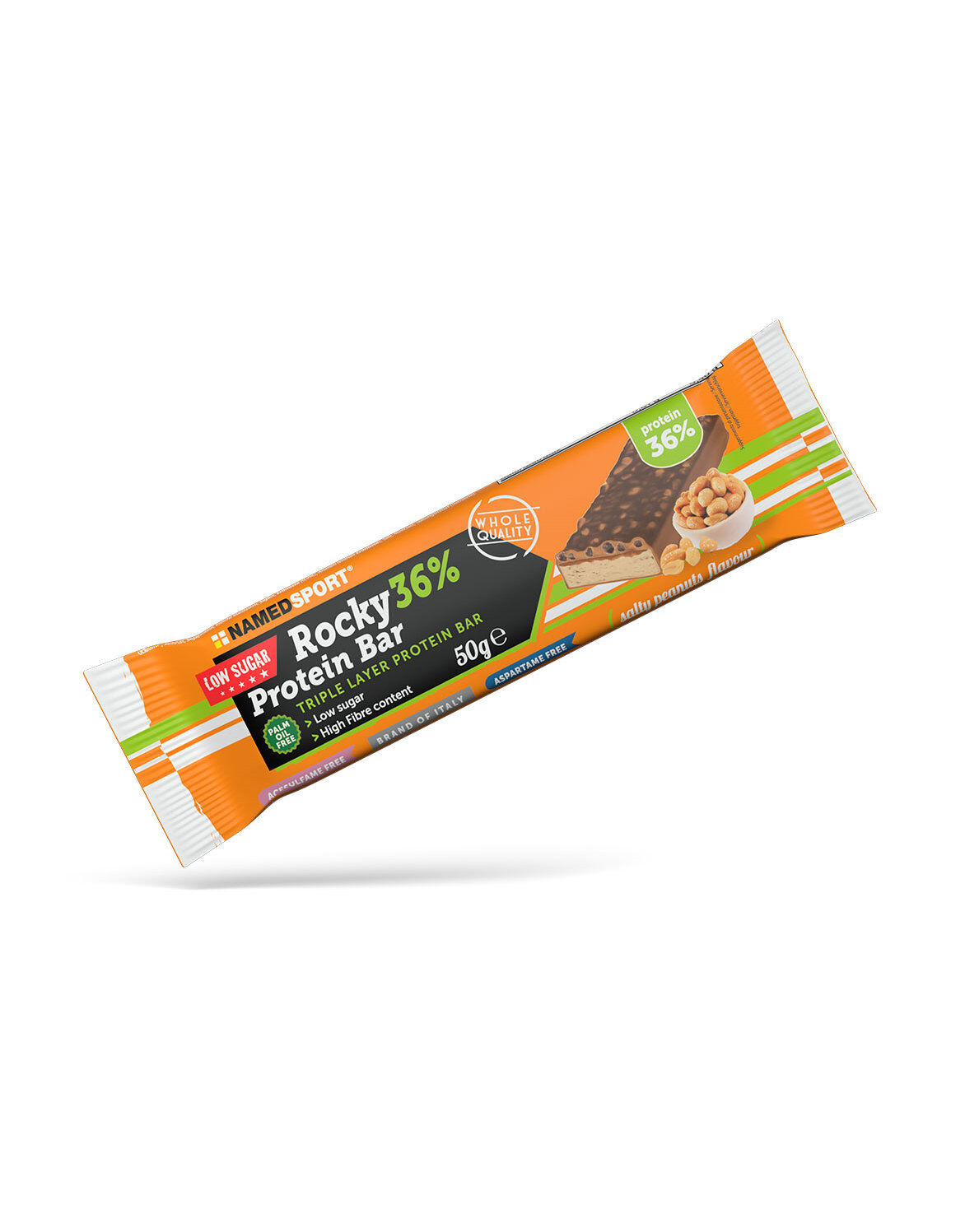 named sport rocky 36% protein bar 50 grammi doppio cioccolato