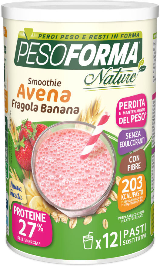 pesoforma smoothie fragola banana e crusca di avena 420 grammi