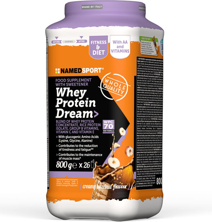 named sport whey protein dream 800 g creamy hazelnut