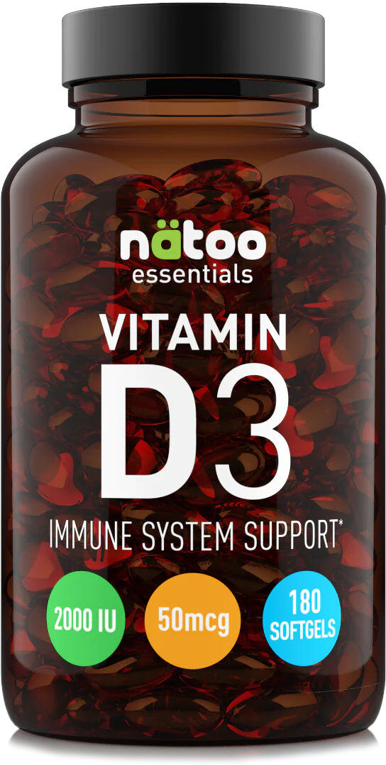 natoo essentials - vitamin d3 2000iu 180 softgels